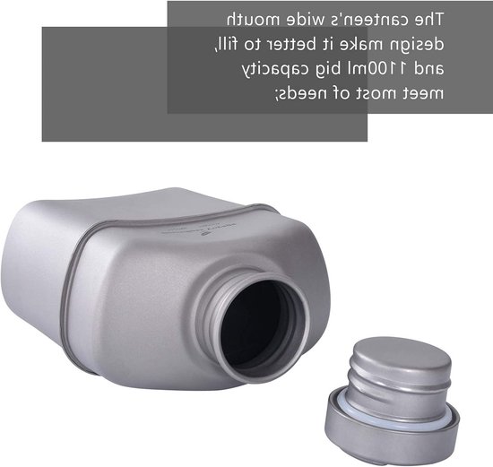 Titanium Kookset voor Kamperen - 1100ml Waterfles, Sterke Koffiepot en Borden voor Buitenactiviteiten — afbeelding 4