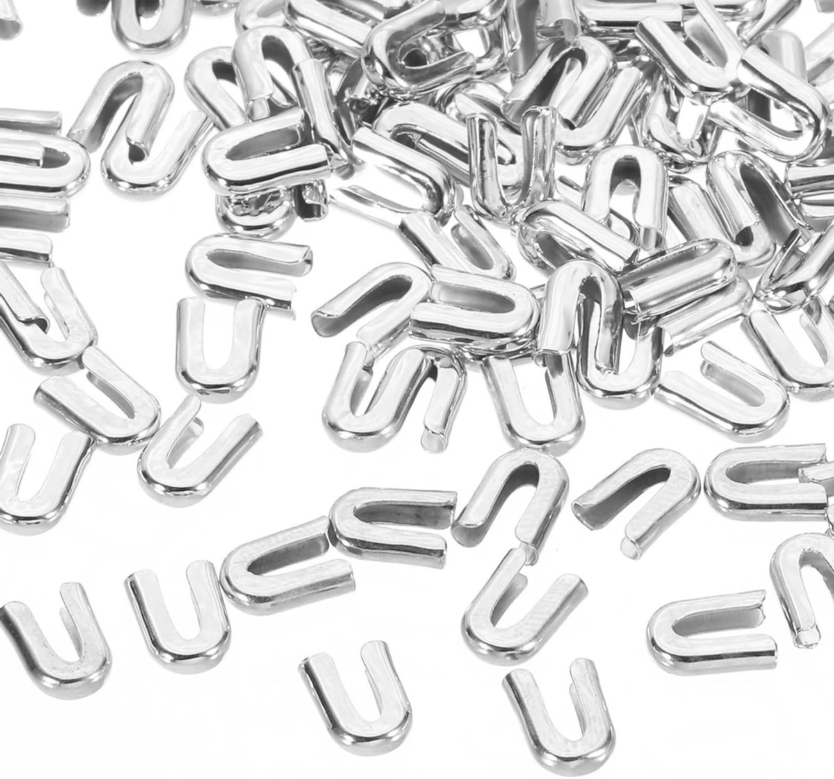 100 Stuks 5mm Spiral Boning Tips voor Naaien, Gegalvaniseerd Staal Corset Boning, Einde Caps voor Kostuums en Bruidsjurken, Zilverkleurig