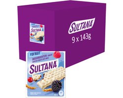 Sultana YoFruit Fruitbiscuit Tussendoortje - Bosvruchten - 9 x 143 gram