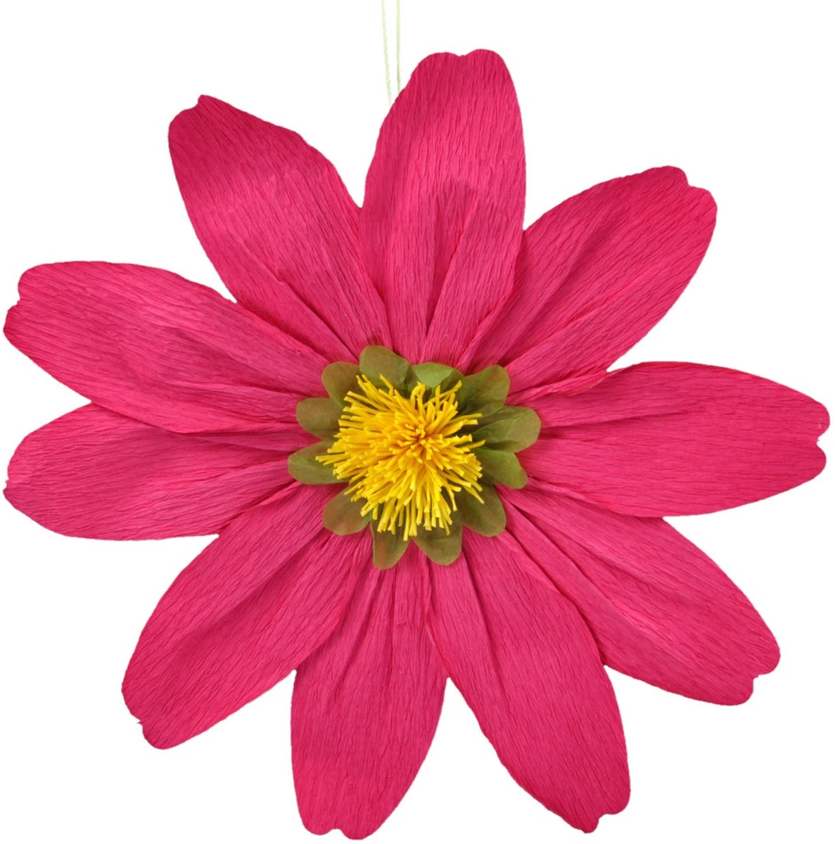 Dailygoody - XL 3D Papieren Bloem Crepe Papier 30 cm - Feestdecoratie voor Verjaardag, Huwelijk, Baby Shower (Roze)