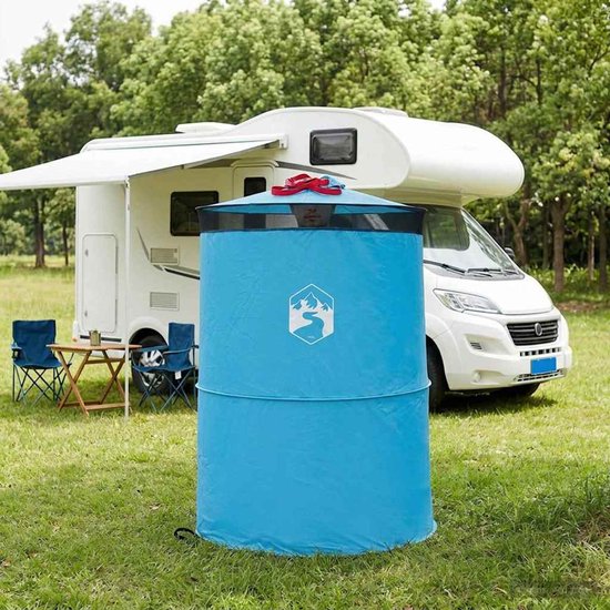 vidaXL - Pop-up - Toilet - Tent - met - Hangtouw - Blauw - 97 - x - 126 - cm van Merkloos — afbeelding 4