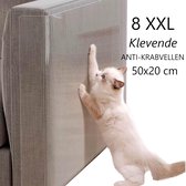 Anti Krab Vellen, Anti Krab Katten, Anti Krab Vellen voor Kat, Krabmeubelen, Krabpalen, Bankbeschermer, Meubelbescherming, Anti Krab Vellen voor Hond, Transparant, Anti Scratch, Klevende Anti Krab Vellen, 50 x 20 cm, 8 STUKS