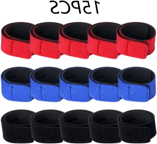 15 Stuks Verstelbare Vissersbanden, Elastische Vissersaccessoires en Kabelbinders voor Viss rods en Hengelsport — afbeelding 2