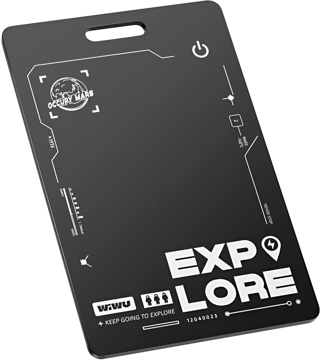WiWu, AirCard WT-03 voor iOS Geschikt voor Apple iPhone en iPad - Kaartformaat Zwart, Zwart