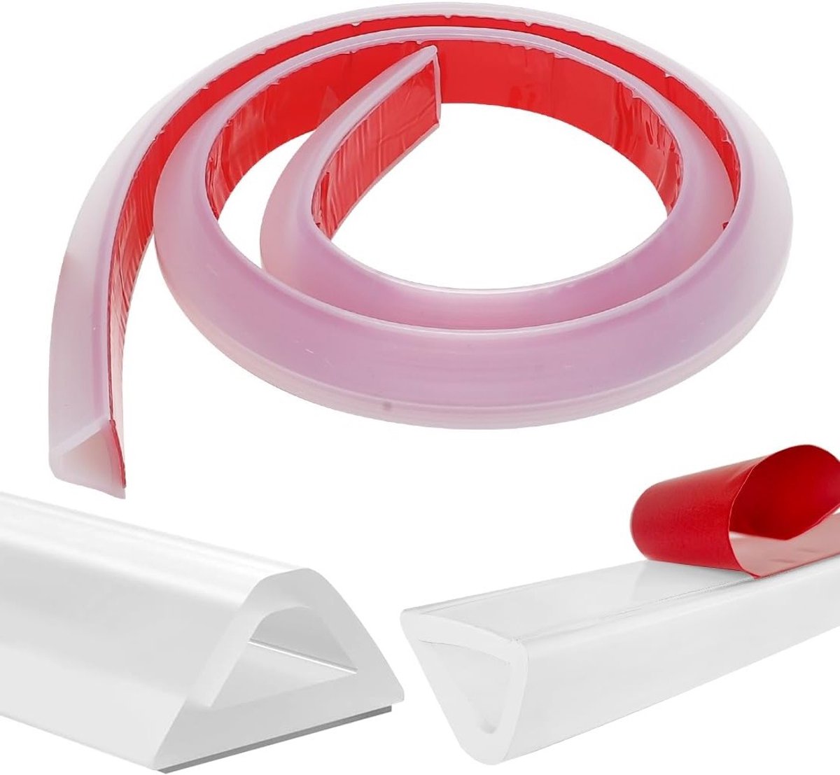 Siliconen Waterdicht Strip voor Douche, Zelfklevende Waterstopper voor Badkamer en Keuken, Flexibele Drempelbescherming tegen Water, 1 meter lang