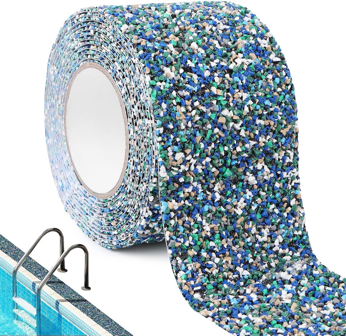 Non-slip rubber friction band voor trappen, douches en natte ruimtes - blauwe rubberen anti-slip band voor extra grip en veiligheid