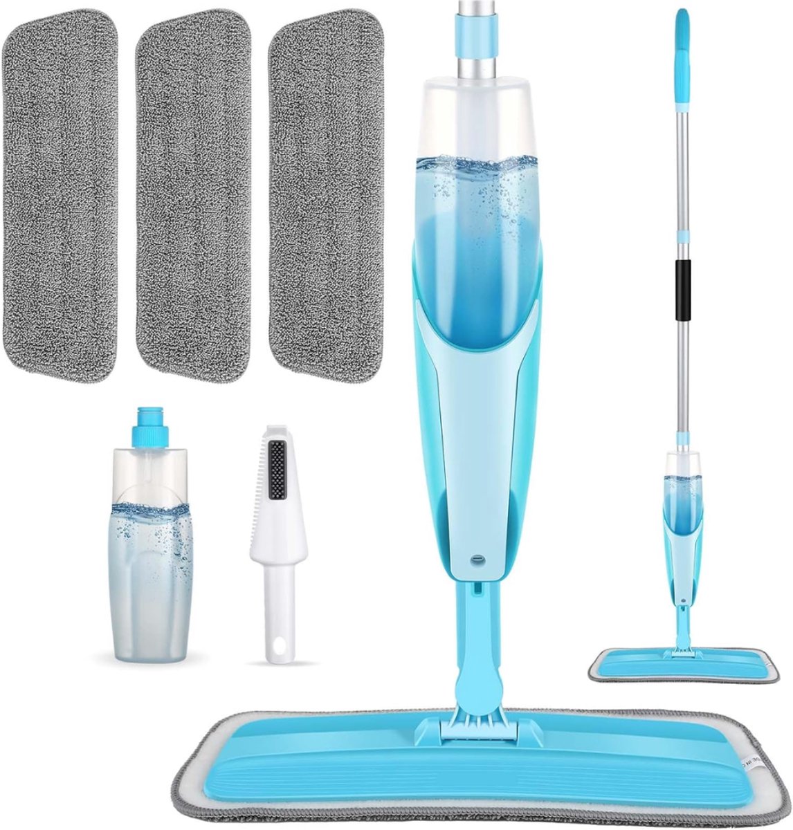 HEZIVO® Dweilsysteem met Sproeifunctie - Dweilset - Vloerreiniger - 450 ml Reservoir