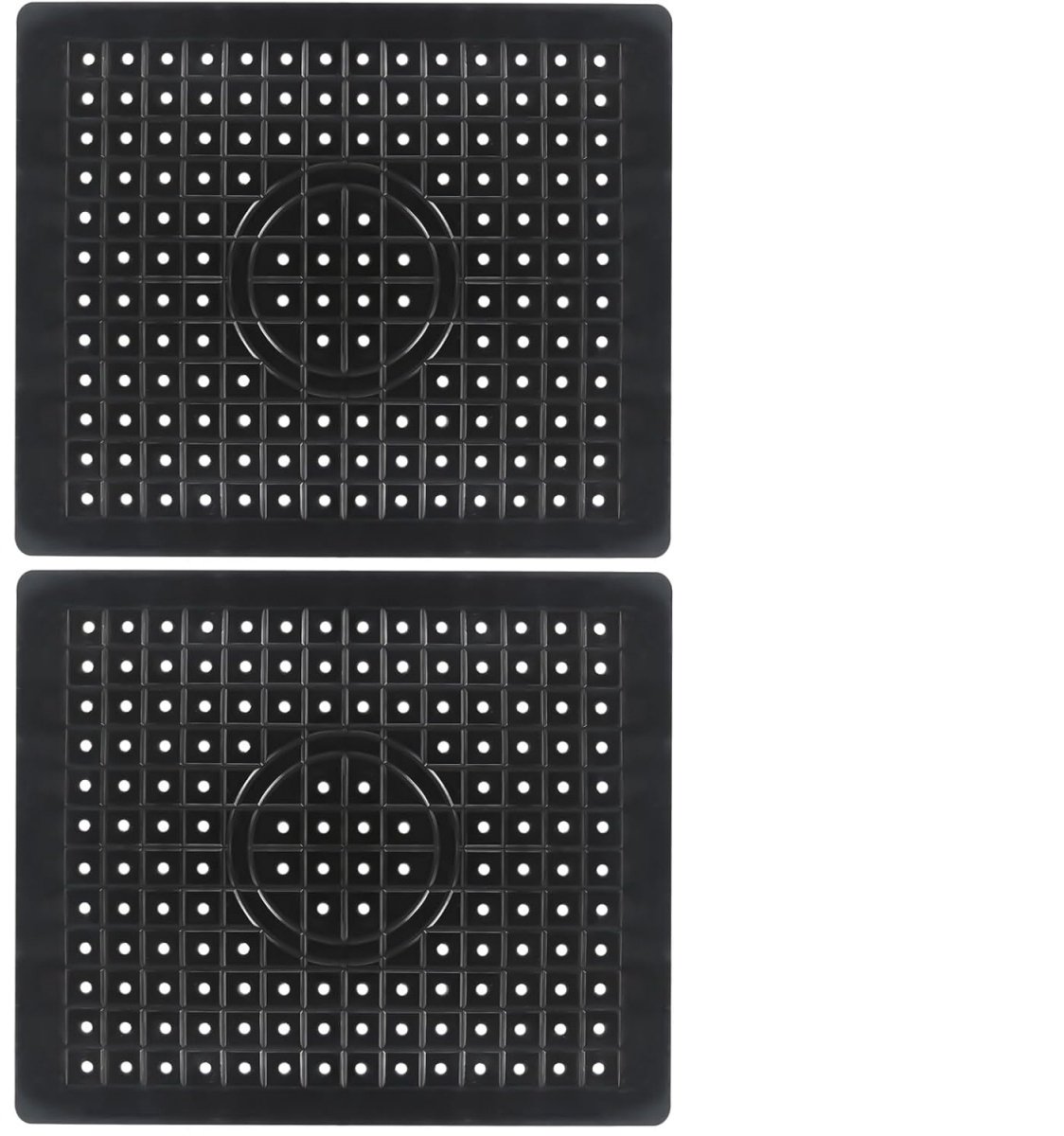 TOVBMUP Gootsteeninzetrubber - gootsteenmatten - afwasmatten - geschikt voor gootsteeninzetmatten voor gootsteenmatten gootsteenbescherming spatwand - afvoermat - 2 stuks - 31x26 cm