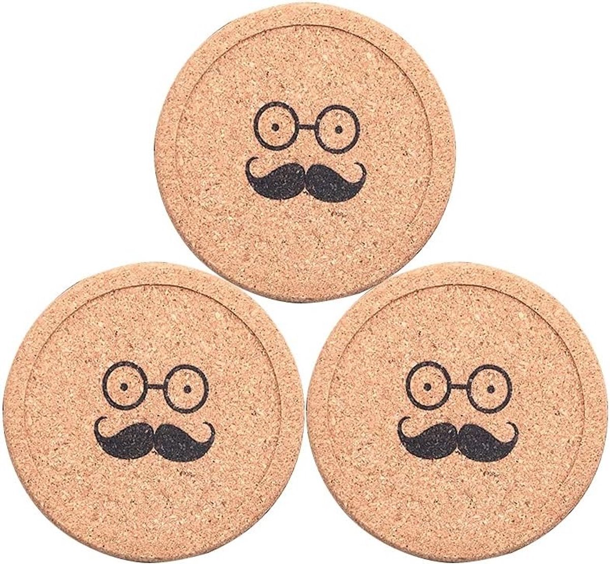 Dailygoody - Kurken Onderzetters - Bescherm Je Meubels - Rond 4 inch - Vochtabsorberend - Hittebestendig - Set van 3 Stuks - Geschikt voor Keuken en W...