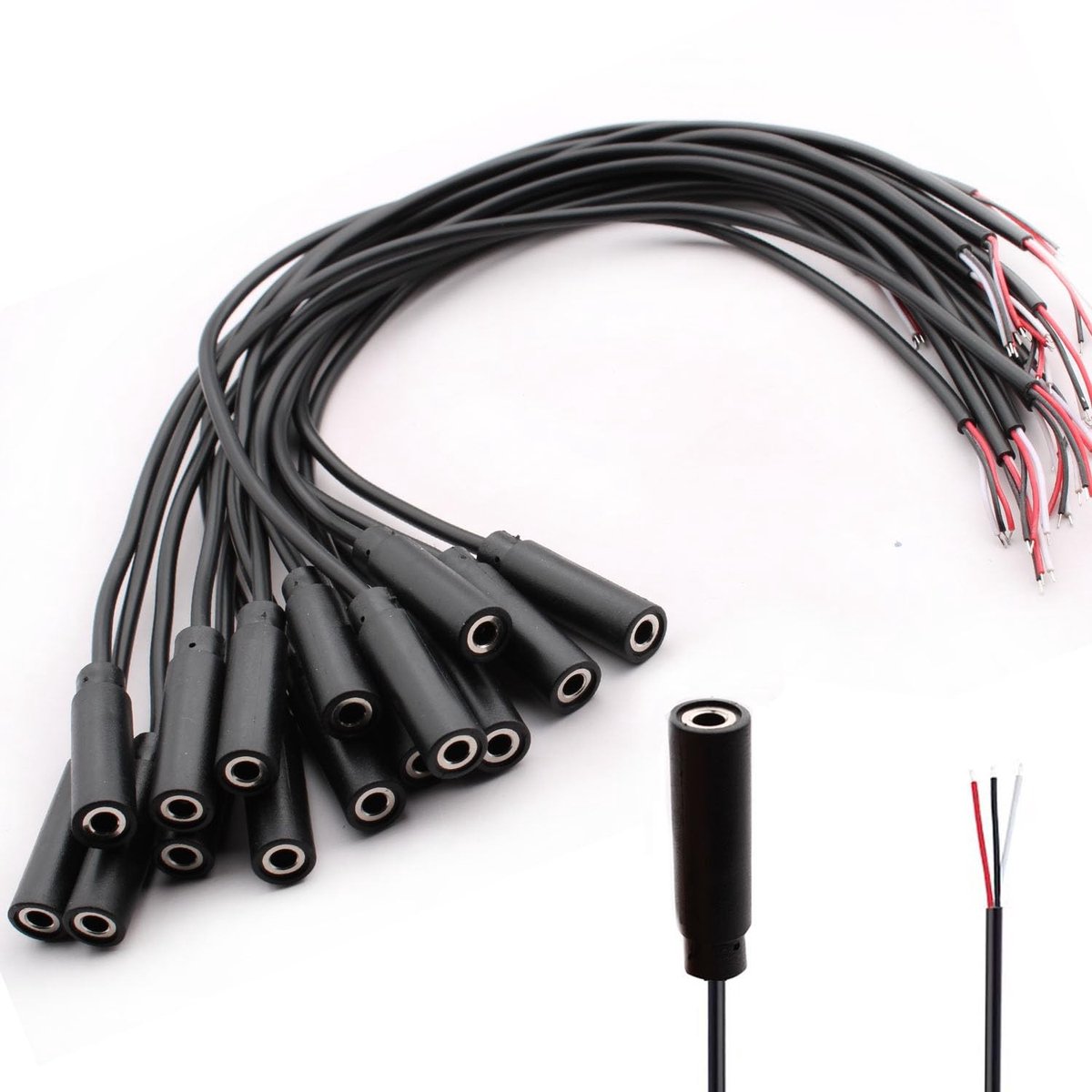 Dailygoody - 15-pack 3.5mm TRS Stereo Audio Jack voor Kabelreparatie - 30cm