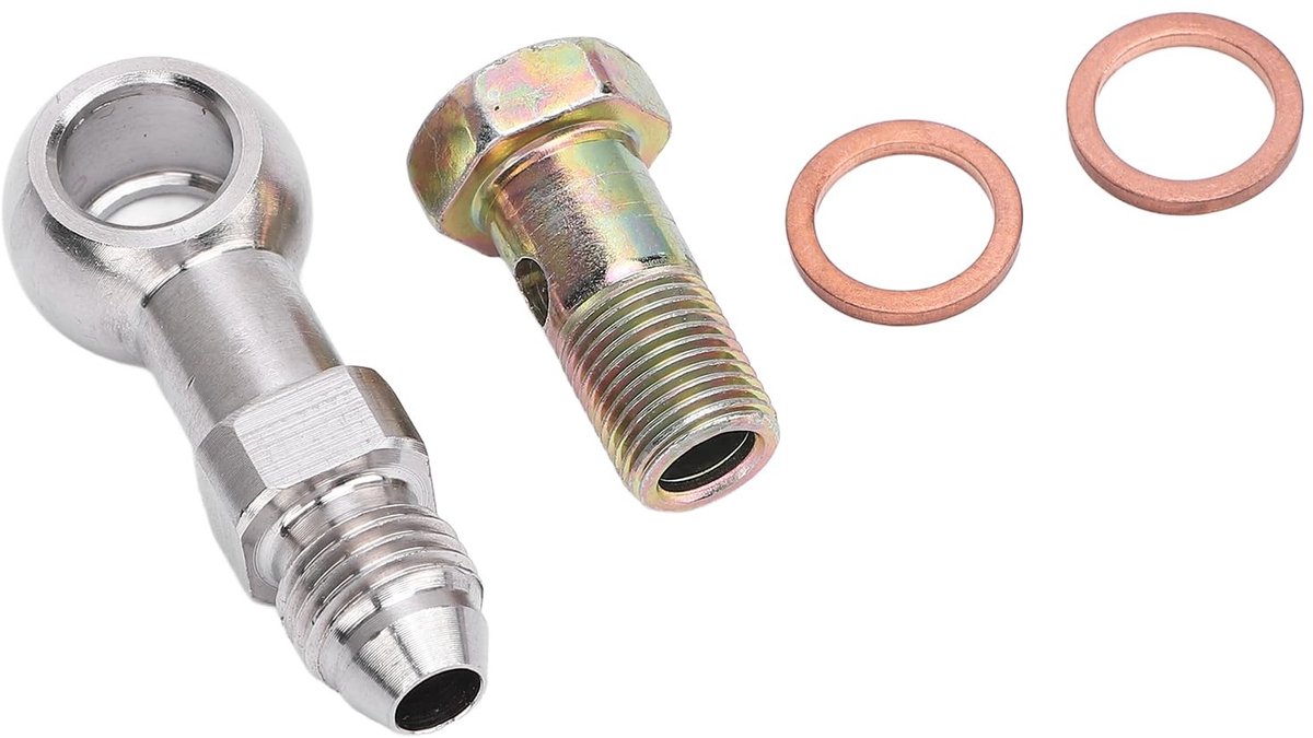 Dailygoody - 4AN 1/8 Inch Banjoboutset - Roestvrijstalen Connector - Eenvoudige installatie - Duurzaam ontwerp - Geschikt voor diverse toepassingen