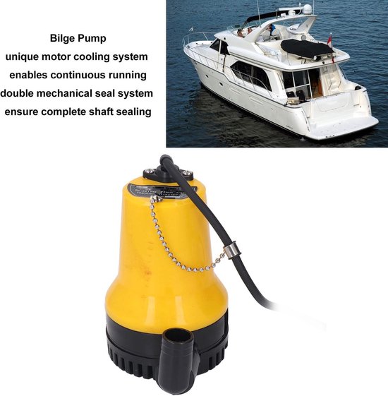 Store_7 - Elektrische Bilge Pomp - 45W Stil - Marine Submersible DC12V - 25mm Caliber - Waterafvoer Pomp - Betrouwbaar en krachtig - Geschikt voor ... van Merkloos — afbeelding 4