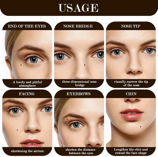 Allecto - Tracrymale nevus pen - Vlekafstotende make-up pen - Realistische vlekverwijderaar - Zwart + natuurlijk bruin - Geschikt voor sproeten - N... — afbeelding 3