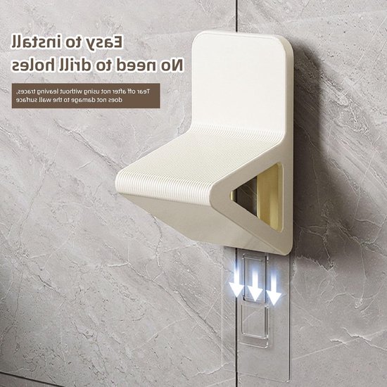 Verstelbare Douche Voetsteun voor Het Scheren van Benen - Antislip en Eenvoudig Te Installeren Douche Voetpedalen in Geel en Grijs — afbeelding 5