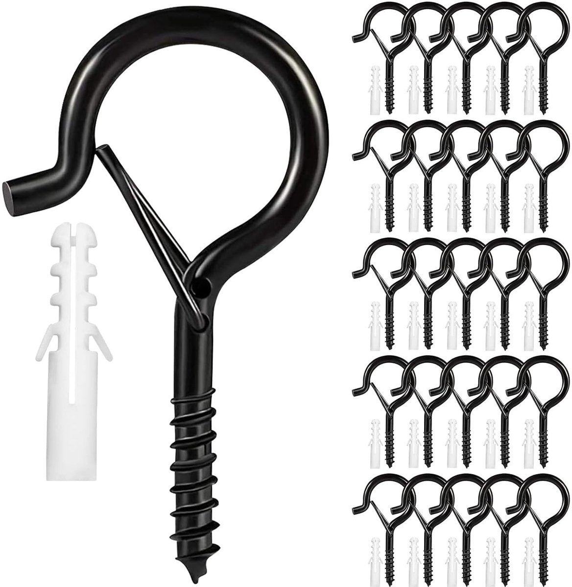 Dailygoody - Bevestigingshaken - 25pcs Q Pendant Hooks - Veiligheidsbuckle - Windbestendig - Buiten gebruik - 52mm lengte - Geschikt voor verschillend