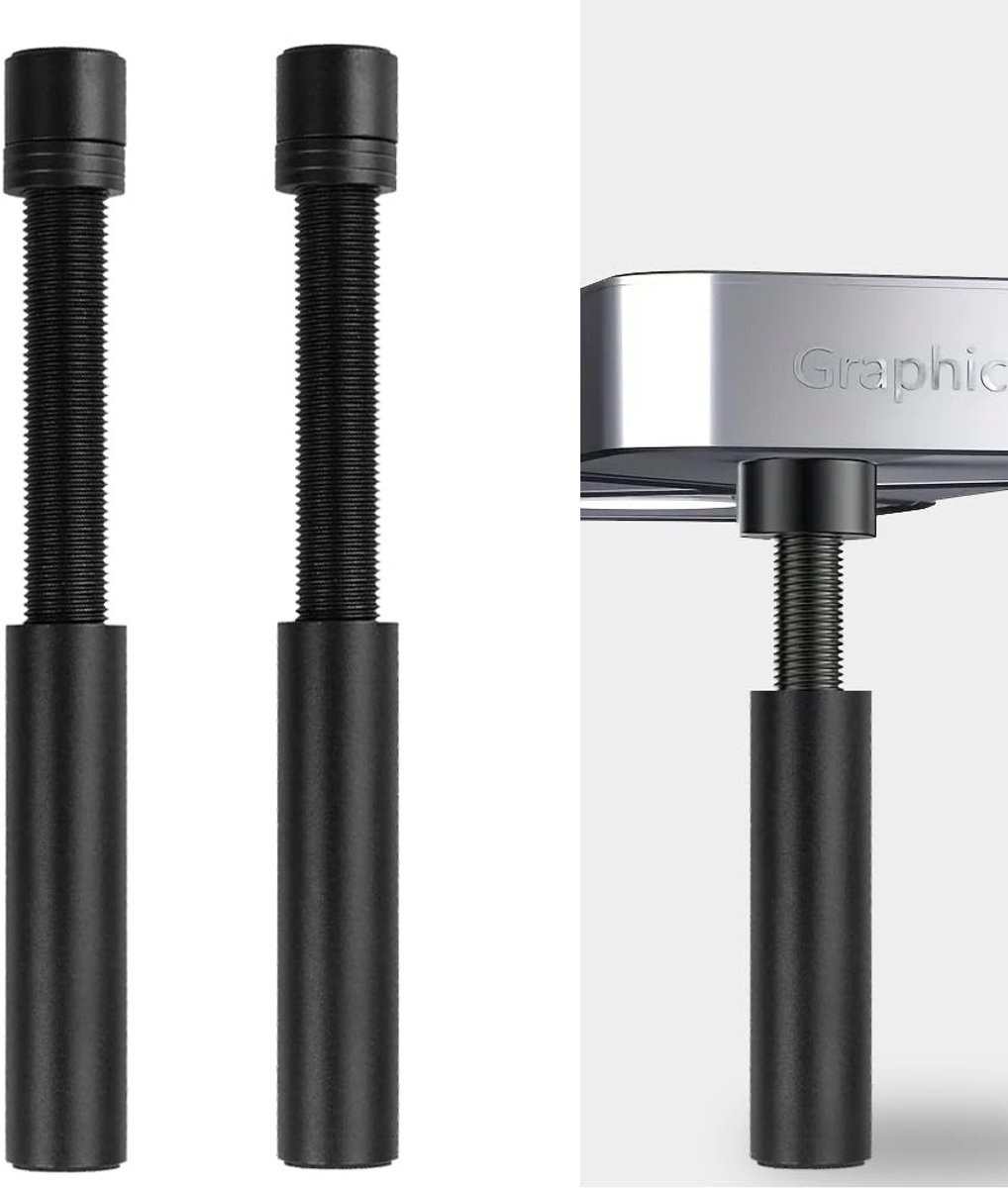 Xiatiaosann GPU Steun - Verstelbare Grafische Kaart Houder - 2 Pack - Aluminium - Zwart