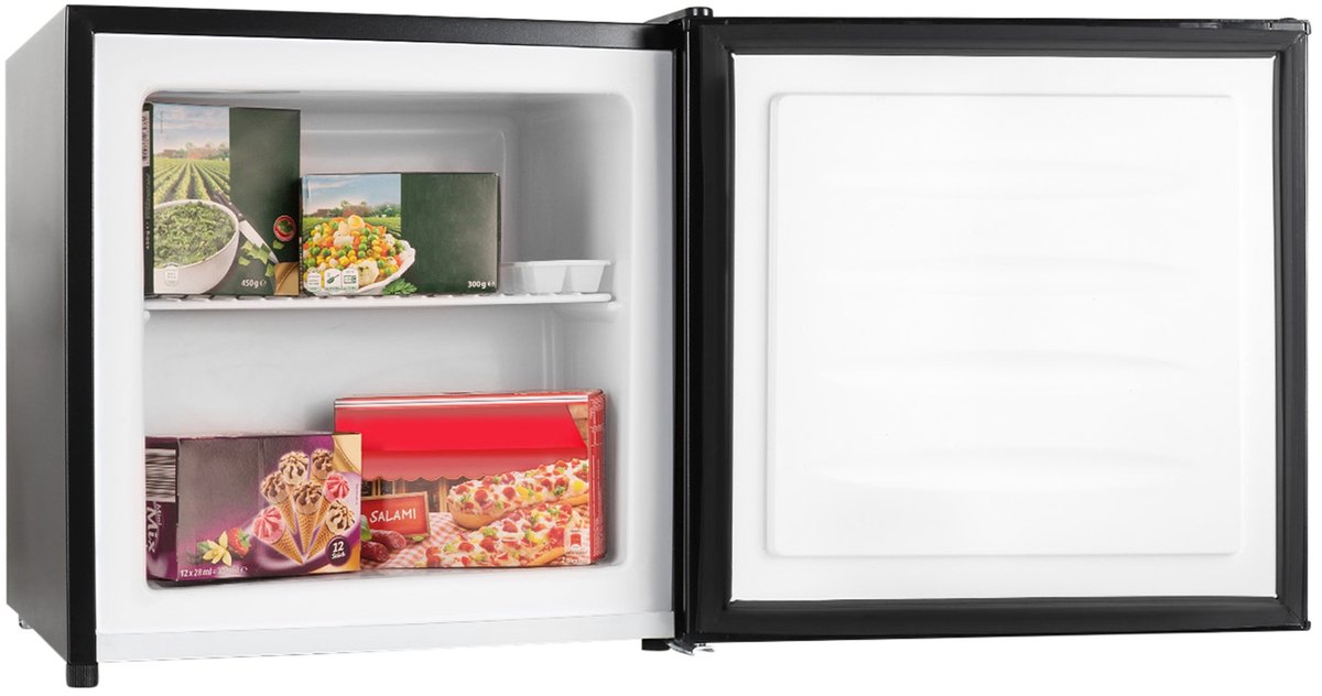 Klarstein Diepvriezer Garfield Diepvrieskast 31L 65W 4-Sterren - Vriezer Vrieskast - 2 Etages - voor Keuken voor Singles - LED Compact Energiezuinig Zwart - Freezer - Vrieskast Klein