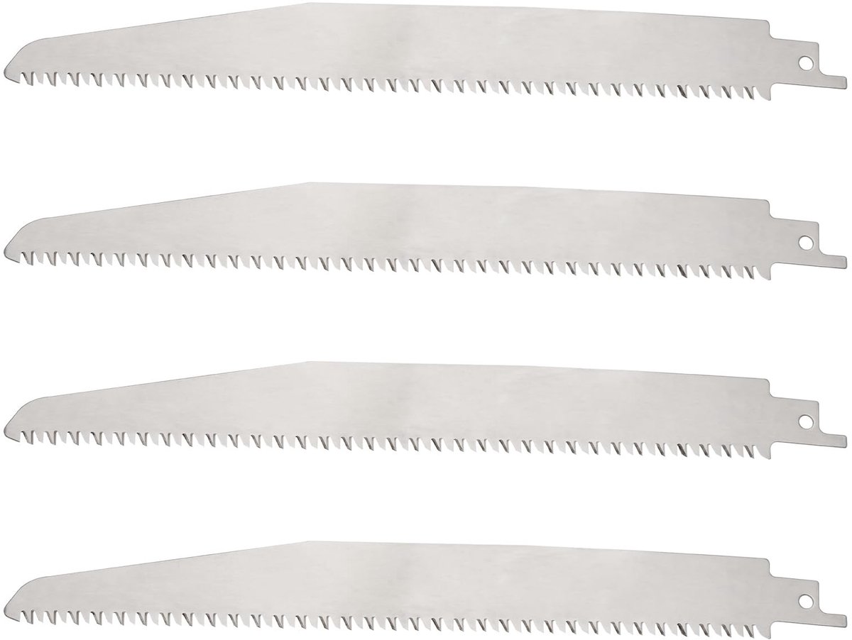 Dailygoody - Reciprozaagblad - S1122C - Stevig en duurzaam - 225 mm - Voor hout en metaal - 4 stuks - Geschikt voor professioneel gebruik