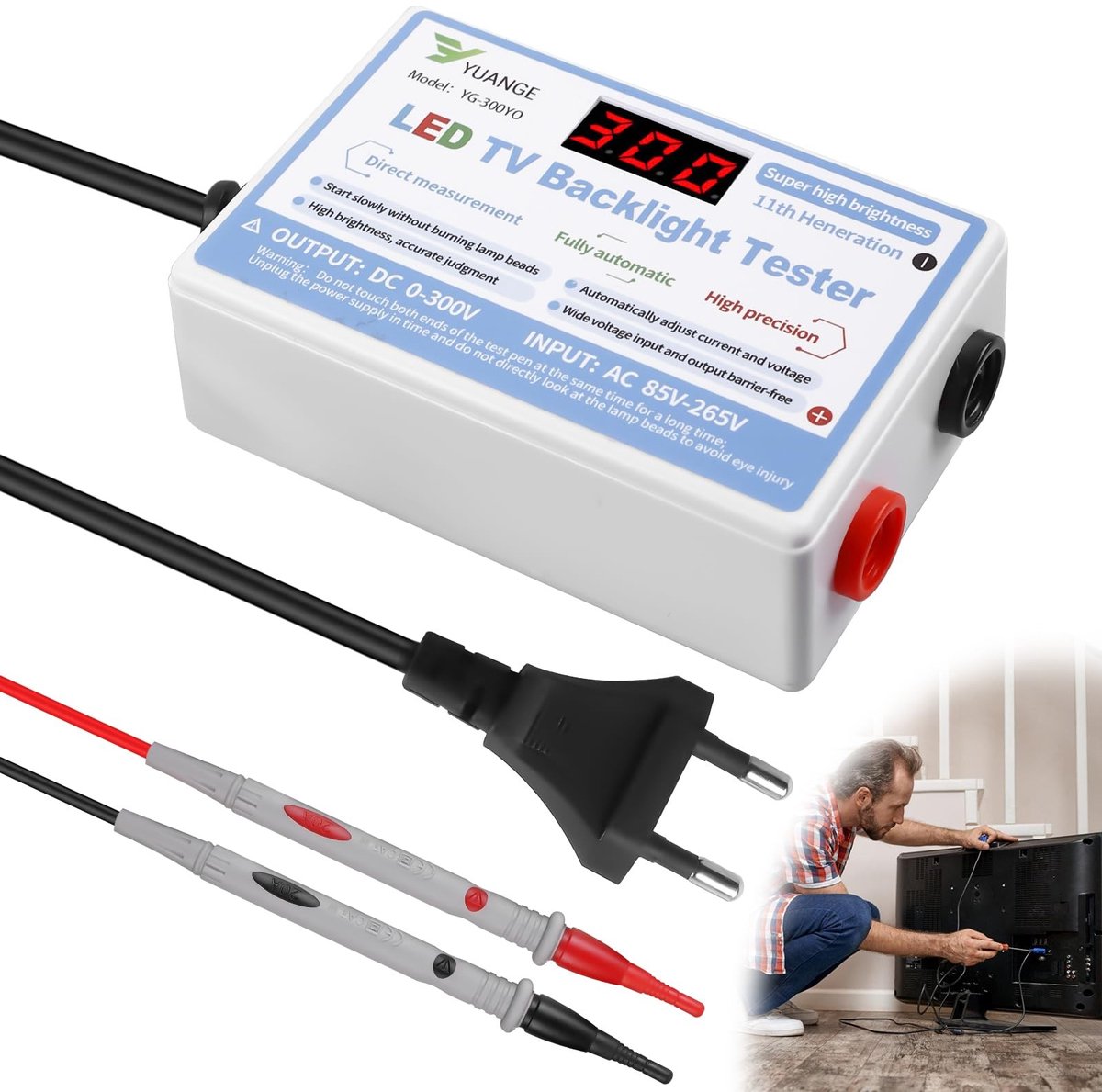 Dailygoody - Led-achtergrondverlichtingstester - Spannings- en continuïteitstester - Veilig en duurzaam - LED-tester met kralen - Elektrische circuitt