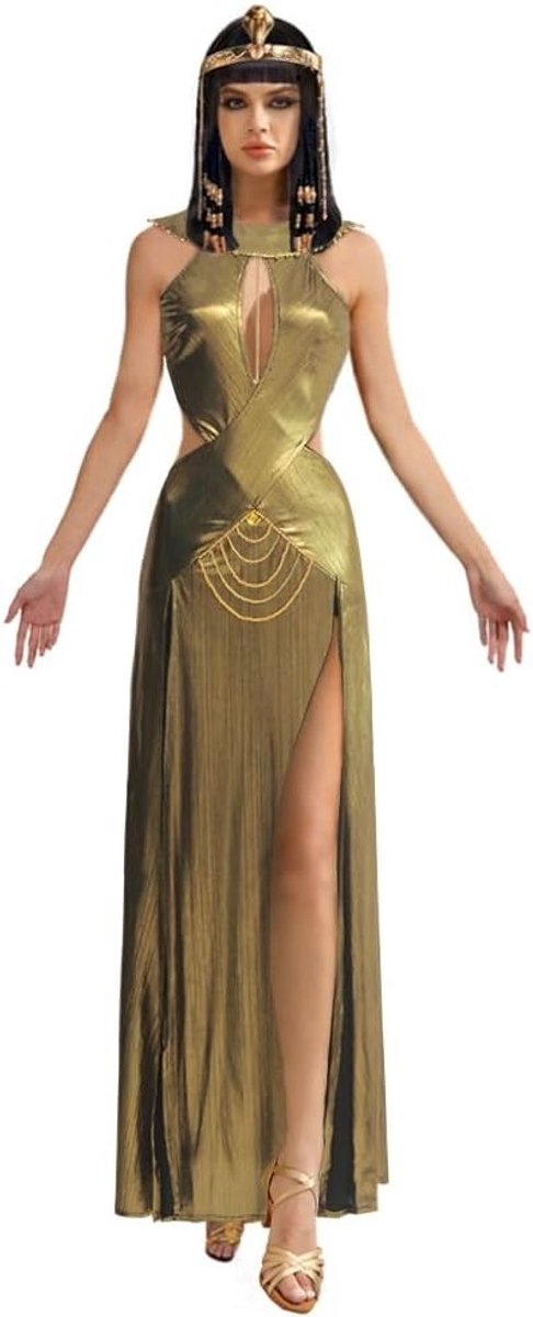 Cleopatra Kostuum voor Dames, Egyptisch Kostuum voor Volwassenen, Historisch Cleopatra Jurk, Egyptische Koningin Outfit, Perfect voor Feestjes en Themapartijen