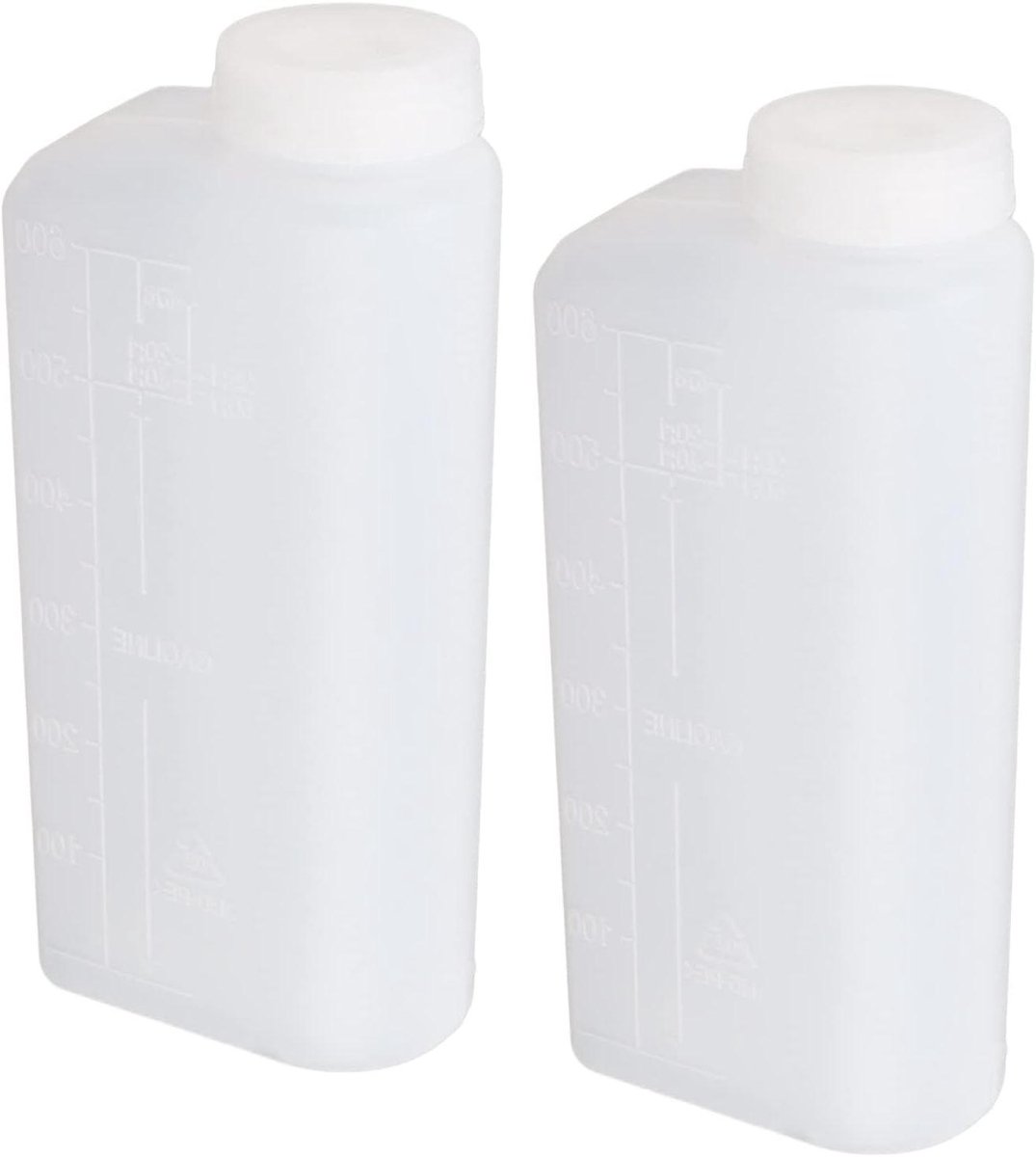 Mengfles Twee Takt - Brandstof Fles - Motor Onderhoud - Nylon Kunststof - 2x 600Ml - Translucent Wit