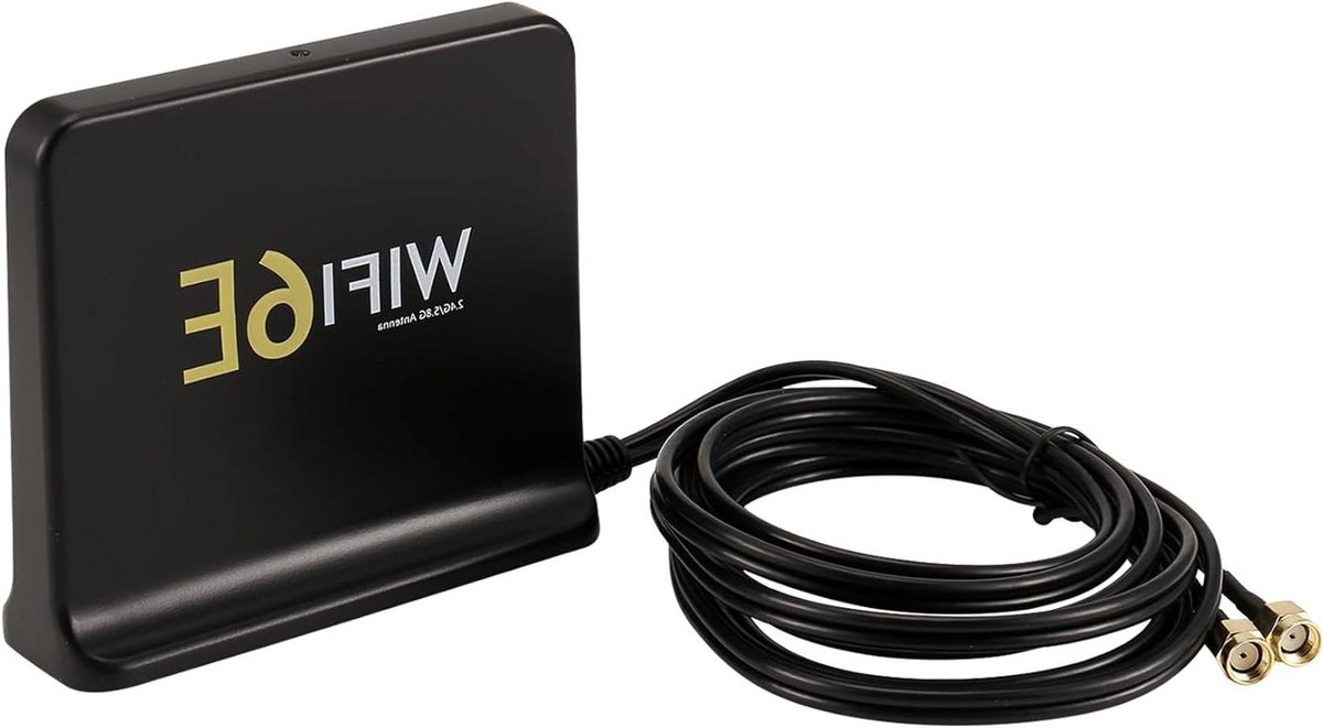 WIFI Antenne - Signaal Versterker - Draadloos Netwerk - Triple Dual-Band - 2m Kabel - Zwart