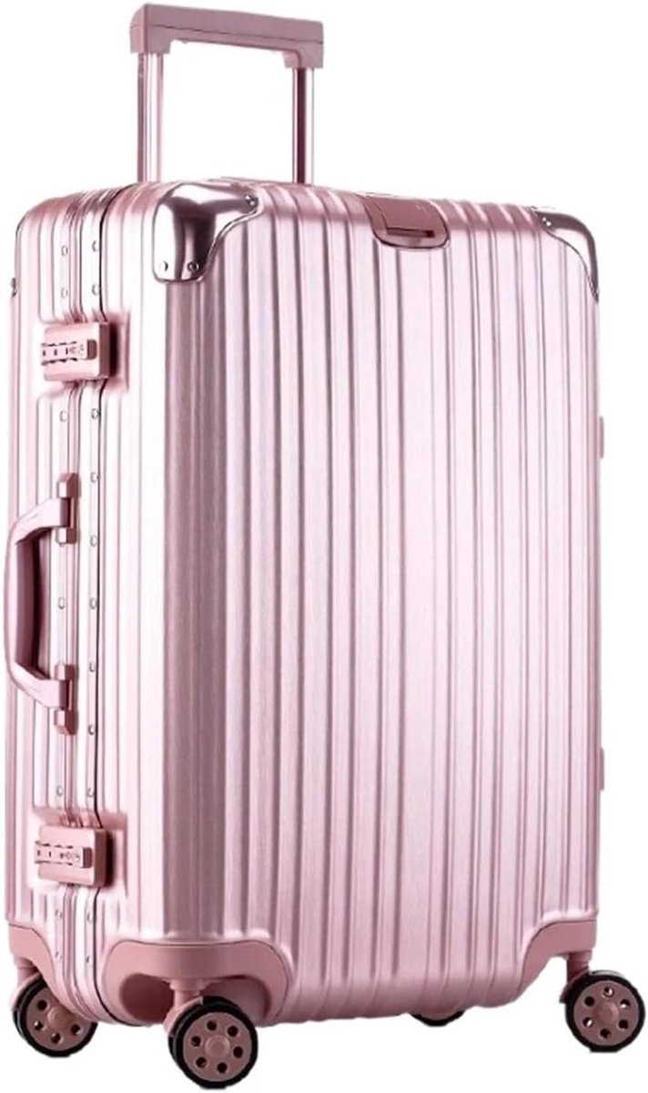 Bagage Koffer - Reiskoffer Trolley - Zakenreizen Reizen - Combinatieslot Harde Rand - 20 inch - Zwart