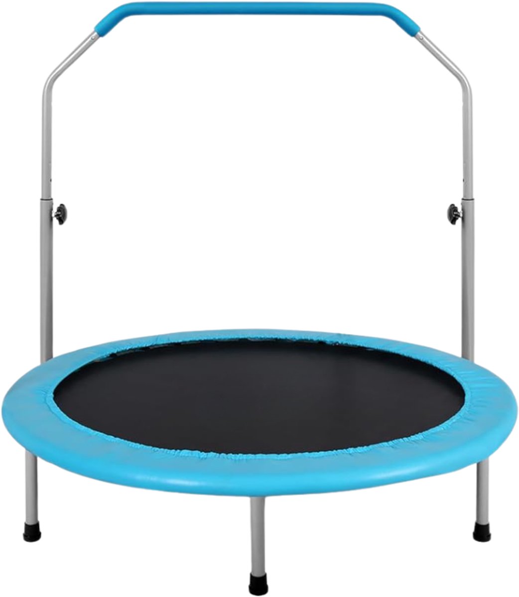 Verte Fitness Trampoline - Opvouwbare Mini Trampoline – Compact Fitness Trampoline voor Kinderen & Volwassenen - Trainings-Rebounder met Schuimhandgreep - Indoor/Tuin Workout Apparatuur - Max. Draagvermogen 68/100 kg