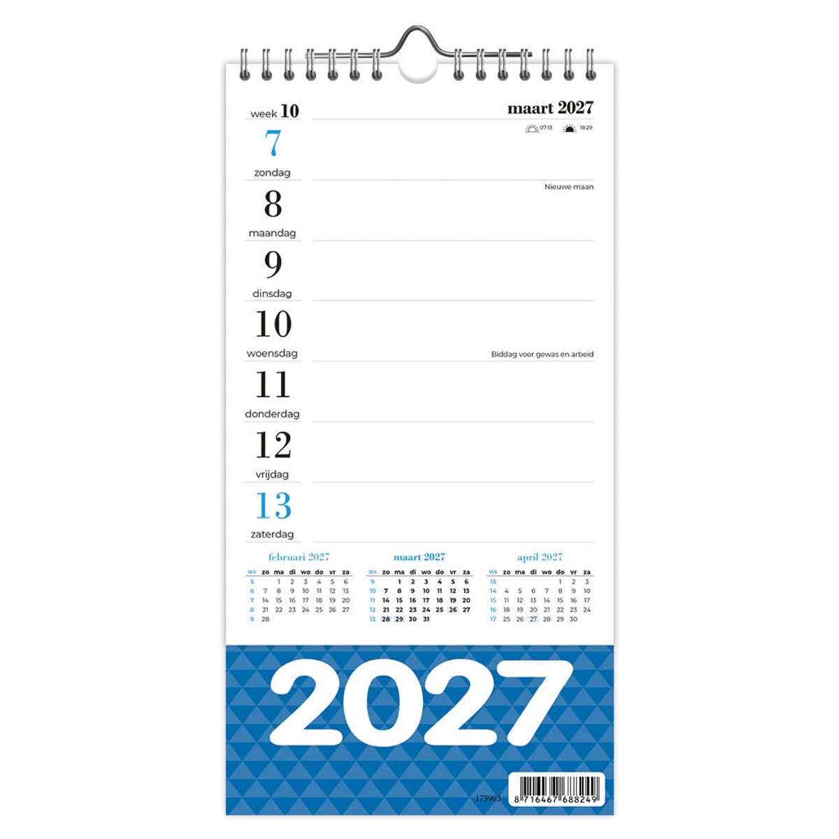 Omslag Weekkalender Spiraal 2027