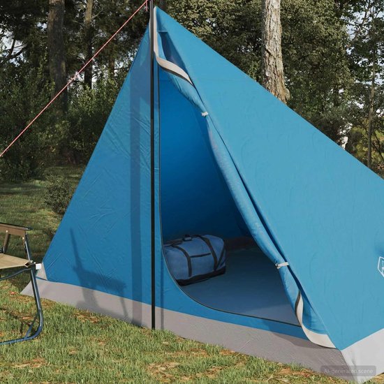 vidaXL - Backpacking - Tent - Blauw - 4-persoons - 185T - Polyester - met - PU - Coating van Vidaxl — afbeelding 5