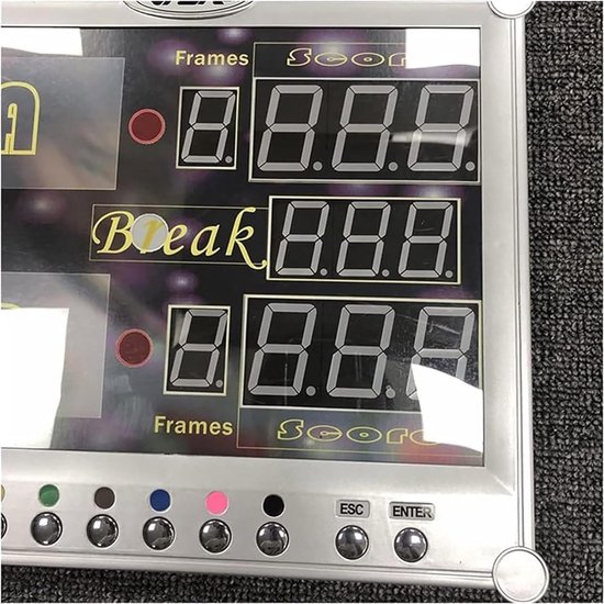 Digitaal Scorebord - LED Scorekeeper - Biljart Spel - Draadloze Afstandsbediening - 30 cm Display - Wit — afbeelding 4