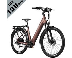 TTGO Z3 Elektrische Fiets – 48V 15Ah Accu (720Wh) – Achterwielmotor – Actieradius tot 130 km – 27.5×2.4 Inch Banden – LCD Display – Shimano 7 Versnellingen – Hydraulische Schijfremmen – Stadsfiets – Max. Belastbaar 125 kg – Bruin