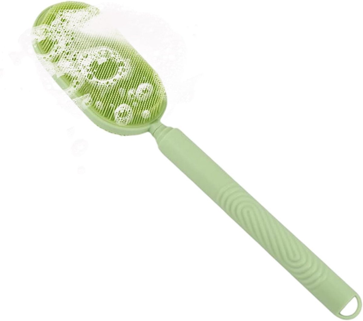 Rug Scrubber - Lichaamsborstel Douche - Huidverzorging Baden - Lange Handgreep - 38 cm - Grijs