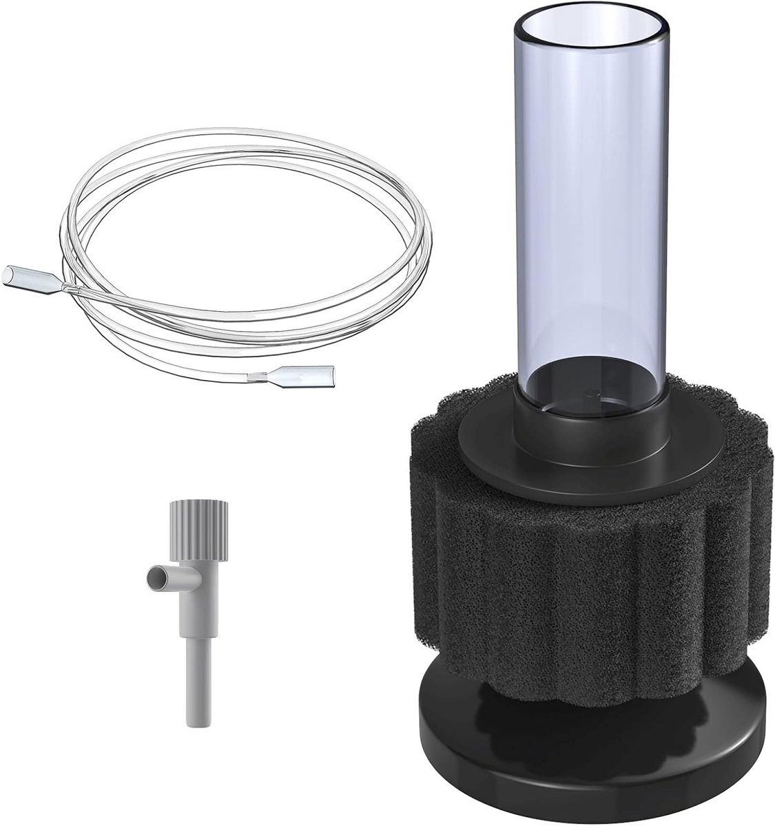 Stille Nano Bio Sponsfilter voor Betta, Garnalen en Kleine Vissen tot 12 Liter met Luchtslang