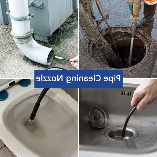 Roestvrijstalen rioolspuitmond - 1/4" buitendraad, voor toilet, riool, slangen, zilver van Merkloos	 — afbeelding 5