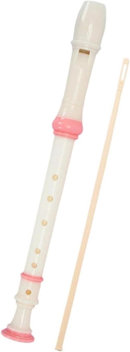 Houten Blokfluit - Sopraan Instrument - Muziek Maken - Duitse Vingerzetting - 325 mm - Roze