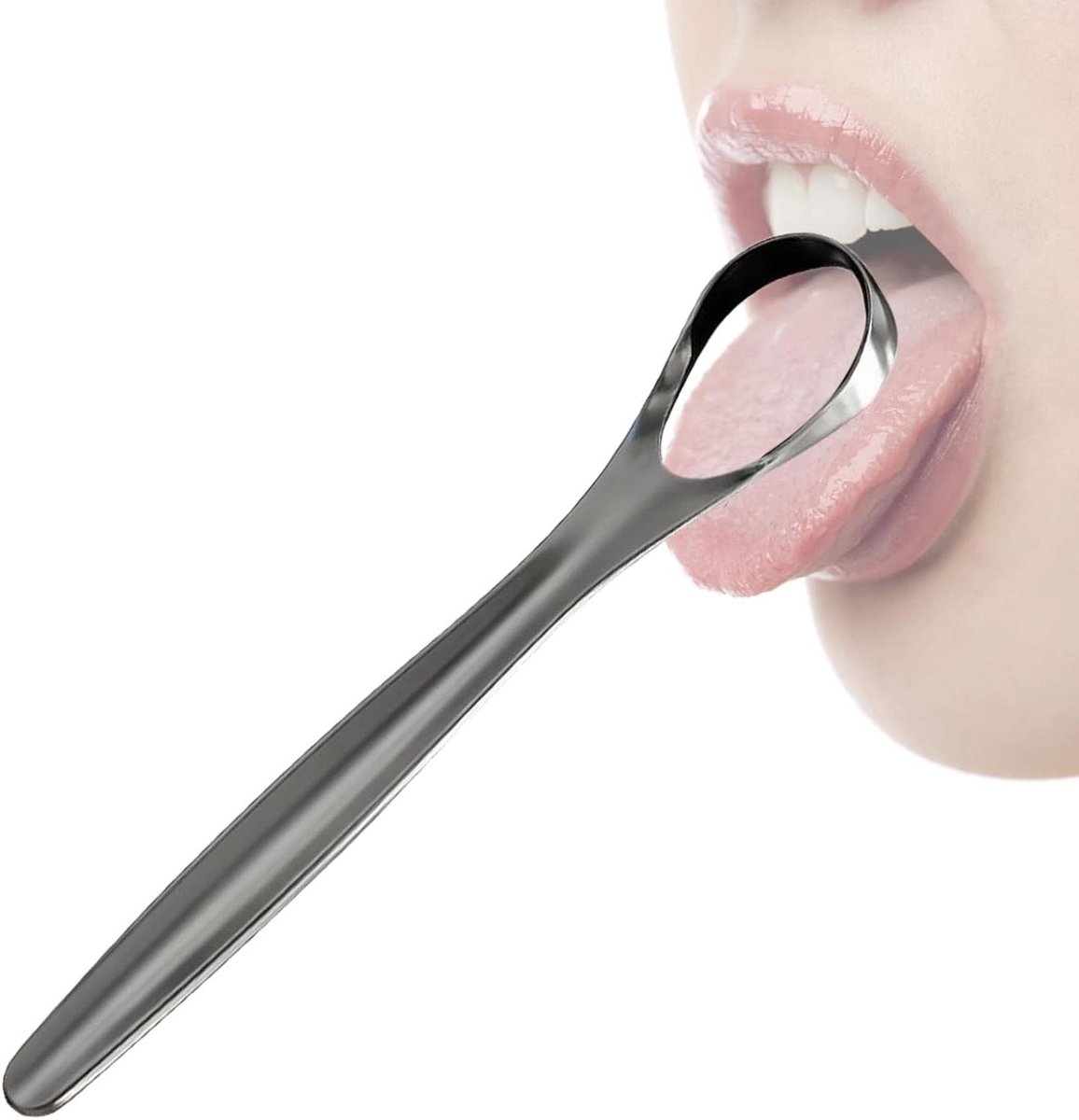 Tongreiniger - Mondhygiëne Tool - Frisse Adem - Dubbele Reiniging - 14.6 cm - Blauw