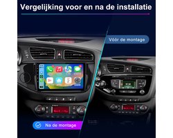 Junsun Android 15 Autoradio Geschikt Voor Kia Cee'd JD 2012-2016 Accessoires, 4GB+64GB, Draadloze CarPlay & Andriod Auto, DAB+, GPS-navigatiesysteem, Bluetooth, Stuurwielbediening, WiFi, 9-inch Touchscreen, DSP, Octa-core processor