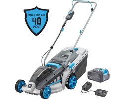 H-Ster accu grasmaaier Ruud 40V - snijbreedte 370mm - snijhoogte 25-75mm - met 40V 4Ah accu en snellader