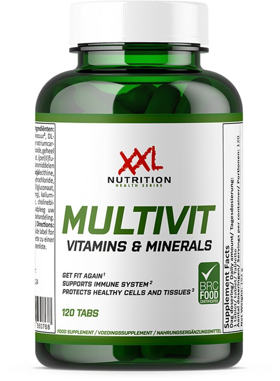 XXL Nutrition - Multivit - Vitamines En Mineralen - 120 Tabletten