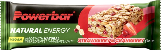 Powerbar Vegan energiereep - Natural Energy Bar - Strawberry & Cranberry 18x40g — afbeelding 2