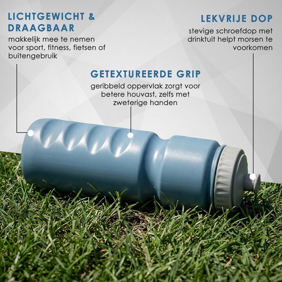 Bidon 750 ml Set van 2 - Fiets Bidon en Sportfles - BPA-vrij - Geschikt voor Alle Bidonhouders - Waterfles voor Fitness en Wielrennen - Sky Blauw van Bidon — afbeelding 5