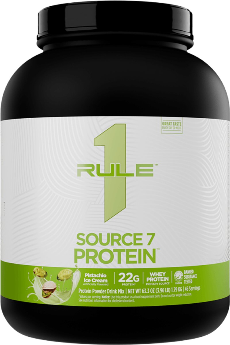 Rule1 R1 Source7 Gelato Protein (4lbs) Pistachio Ice Cream - Eiwitten - Eiwit Mix