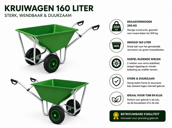 JMC Kruiwagen 160 liter 2 wiel B-Keus van JMC — afbeelding 3