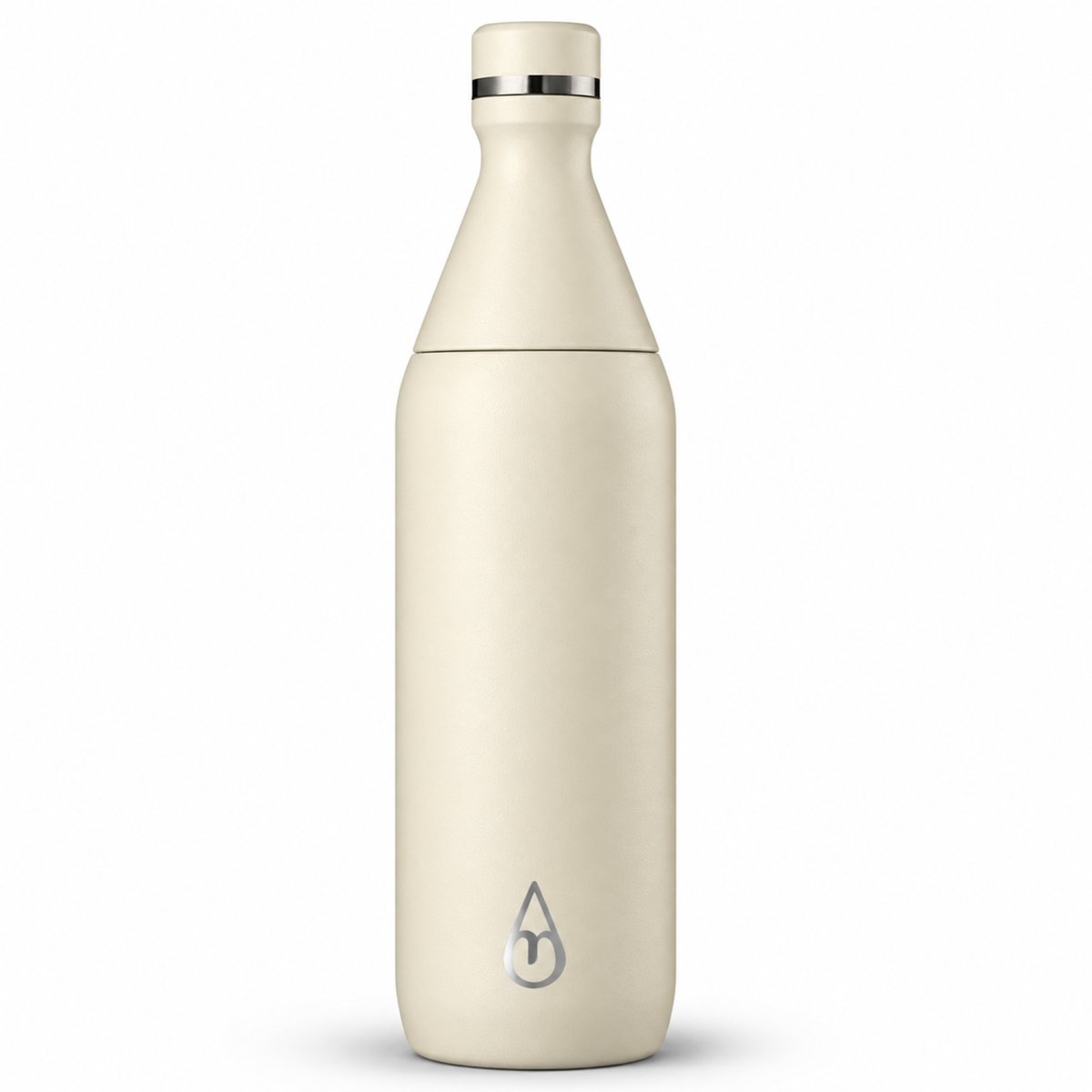 Motivai Easy Sip - RVS Thermosfles met Draaidop – 600ML (20oz) – Lekvrij & Dubbelwandig – Thermosbeker Waterfles To Go – BPA-vrij – Crème