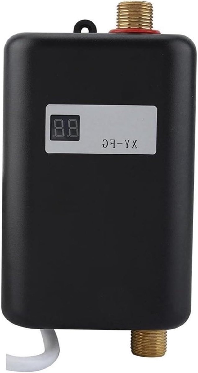 Elektrische Boiler - Doorstromer Waterverwarmer - Direct Warm Water - Snelle Verwarming - 3400W - Zwart
