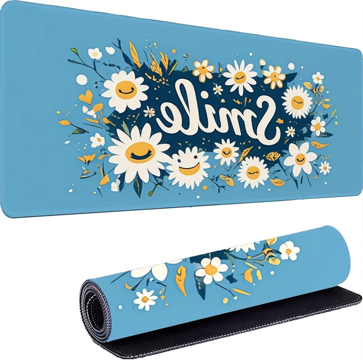 Grote Bureau Mat - Desk Pad - Comfortabel Werken - Waterproof & Antislip - 150x80 cm - Bloemenprint