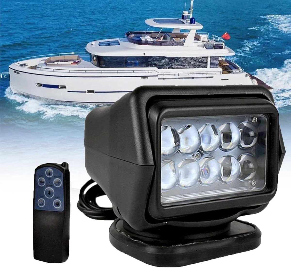 Led Spot - Zoeklamp - Veilig Werken - Magnetische Voet - 50 Watt - Zwart