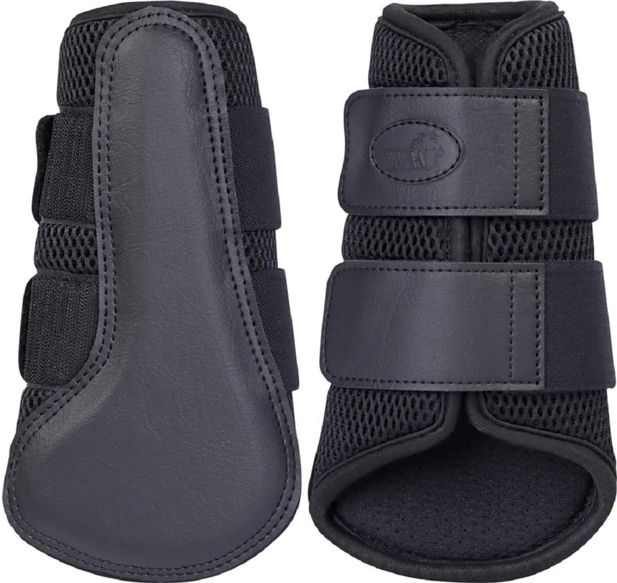 Kniebeschermer Paard - Beenbeschermer Paard - Paardrijden Bescherming - Air Mesh Materiaal - Standaard Maat - Zwart