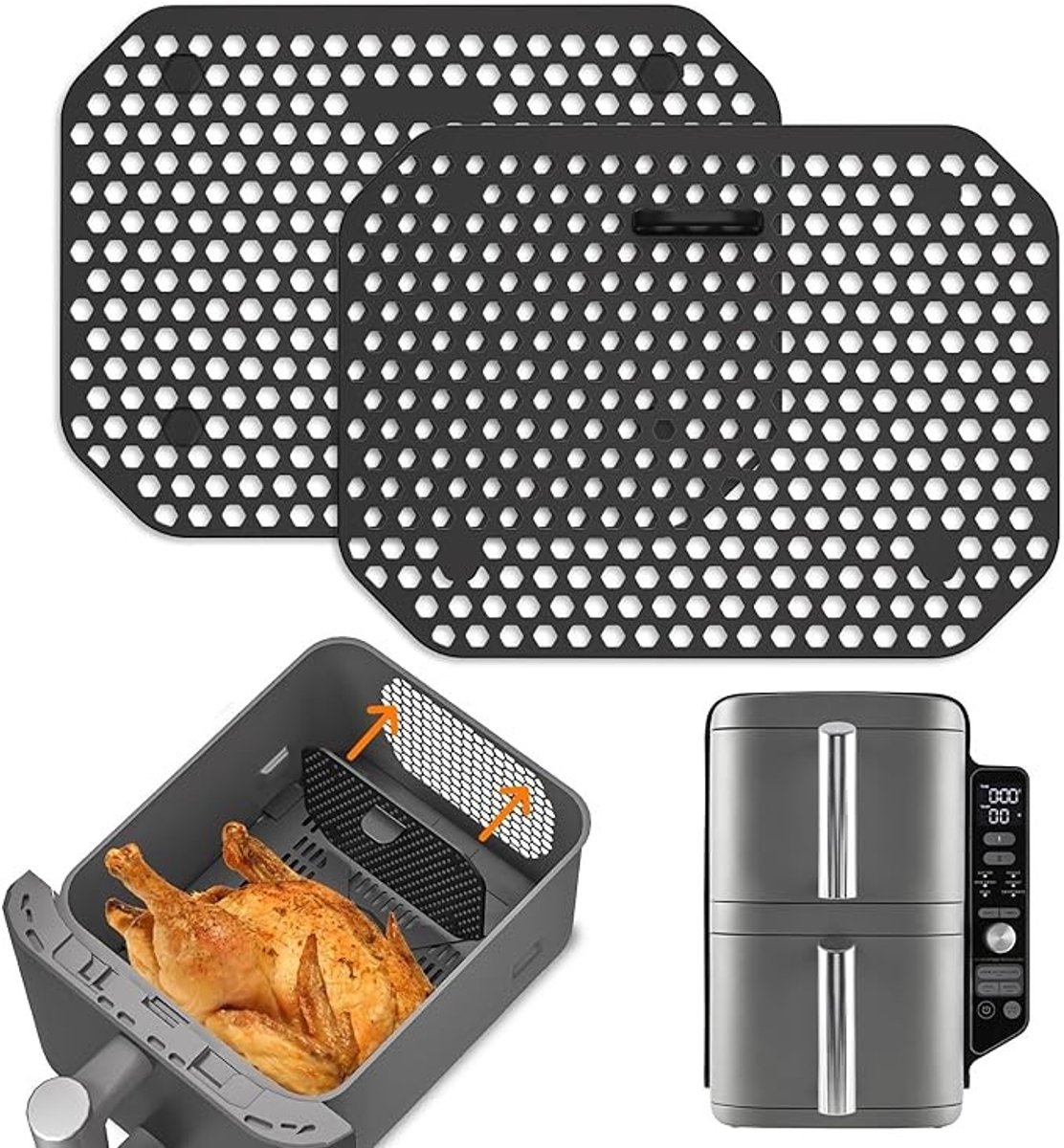 Spatbescherming voor Ninja Double Stack XL Airfryer - 2 stuks siliconen accessoires